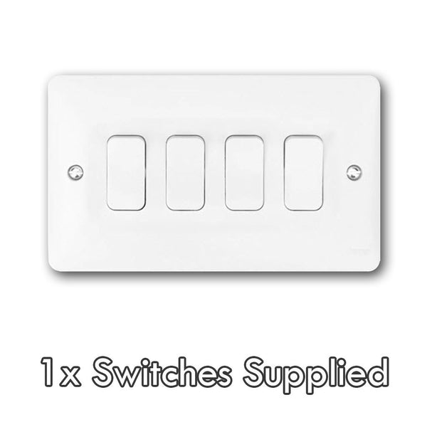 Replace 4 Gang Light Switch (2 max, per service)