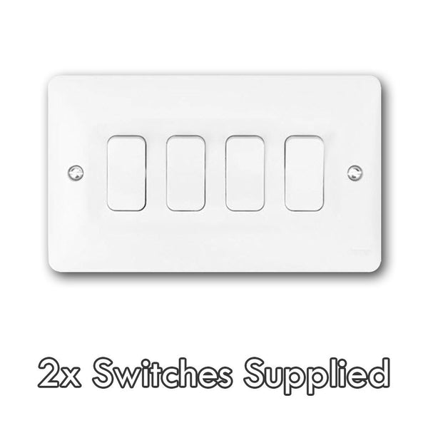 Replace 4 Gang Light Switch (2 max, per service)